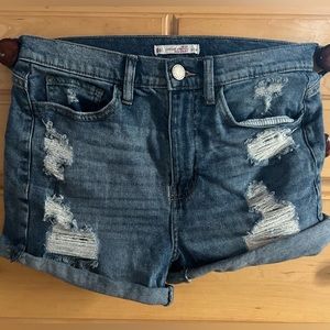 SO High Rise Vintage Stretch Mom Shorts